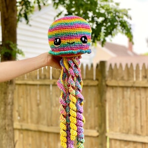 Rainbow the Amigurumi Jellyfish Crochet Pattern PATTERN ONLY Stuffed Plush Toy image 10