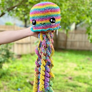 Rainbow the Amigurumi Jellyfish Crochet Pattern PATTERN ONLY Stuffed Plush Toy image 8