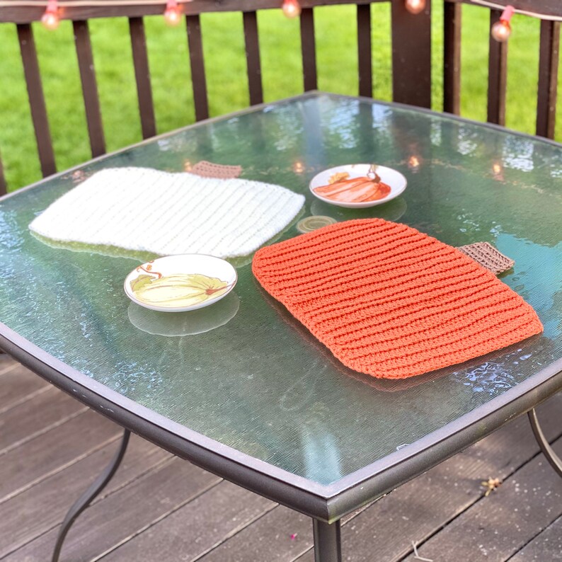 Pumpkin Placemats Crochet Pattern PATTERN ONLY Instant Etsy