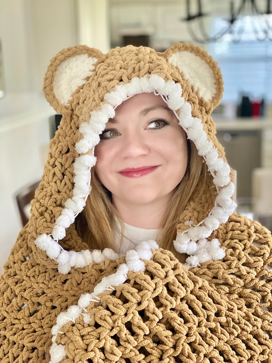 Bear Hooded Blanket Crochet Pattern PATTERN ONLY One Size Etsy