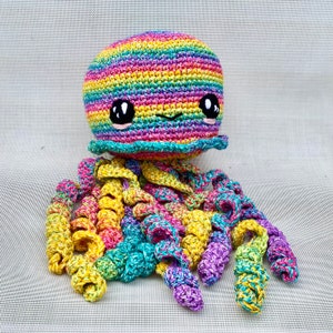 Rainbow the Amigurumi Jellyfish Crochet Pattern PATTERN ONLY Stuffed Plush Toy image 5