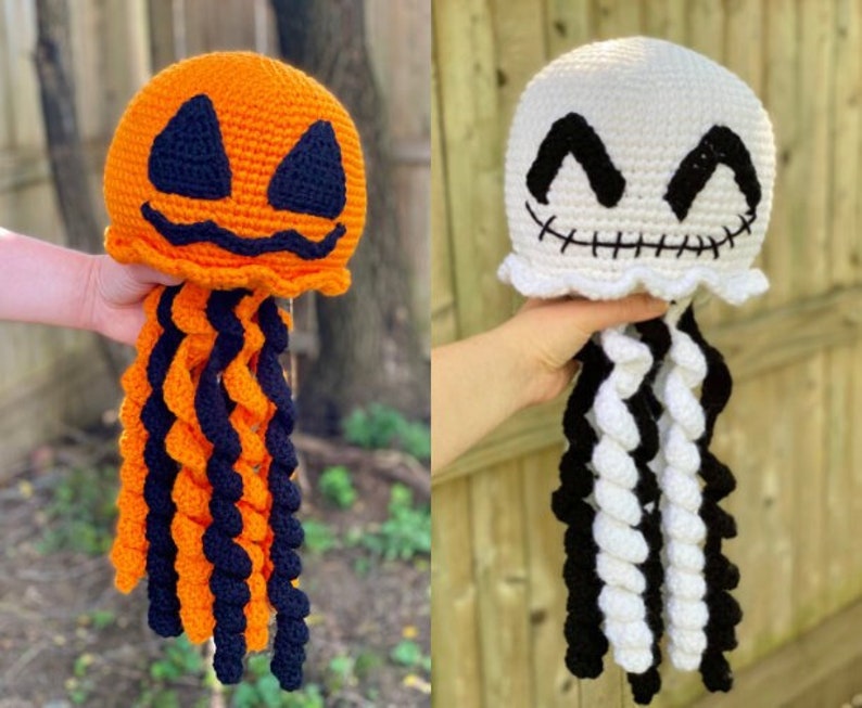 Halloween Amigurumi Jellyfish Jack the Jelly Lantern Crochet Pattern PATTERN ONLY Stuffed Animal / Plush / Plushie image 1