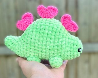 Stegosaurus Dinosaurie Amigurumi Virkmönster - ENDAST MÖNSTER - Kawaii Plushie