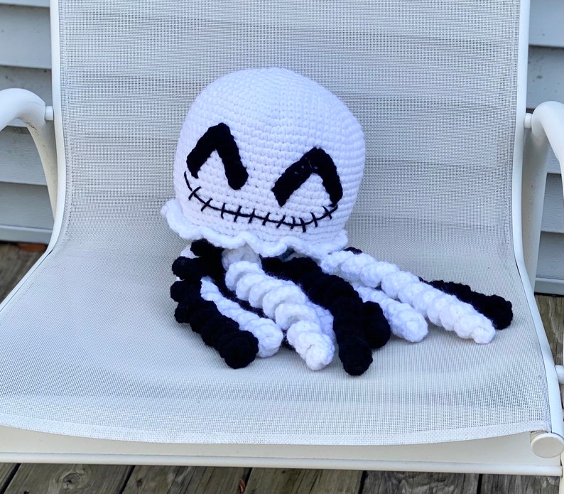 Halloween Amigurumi Jellyfish Jack the Jelly Lantern Crochet Pattern PATTERN ONLY Stuffed Animal / Plush / Plushie image 9