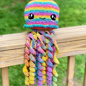 Rainbow the Amigurumi Jellyfish Crochet Pattern PATTERN ONLY Stuffed Plush Toy image 3