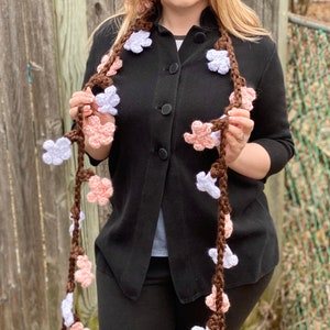 Cherry Blossom Scarf Crochet Pattern PATTERN ONLY image 5