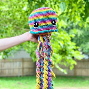 Rainbow the Amigurumi Jellyfish Crochet Pattern PATTERN ONLY Stuffed Plush Toy image 9