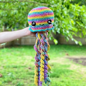 Rainbow the Amigurumi Jellyfish Crochet Pattern PATTERN ONLY Stuffed Plush Toy image 1