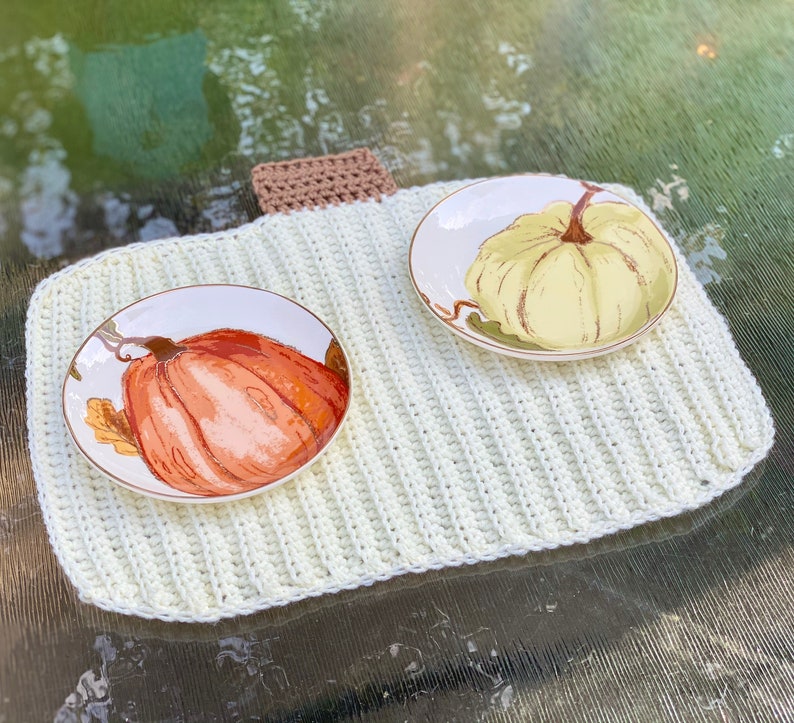 Pumpkin Placemats Crochet Pattern PATTERN ONLY Instant Etsy