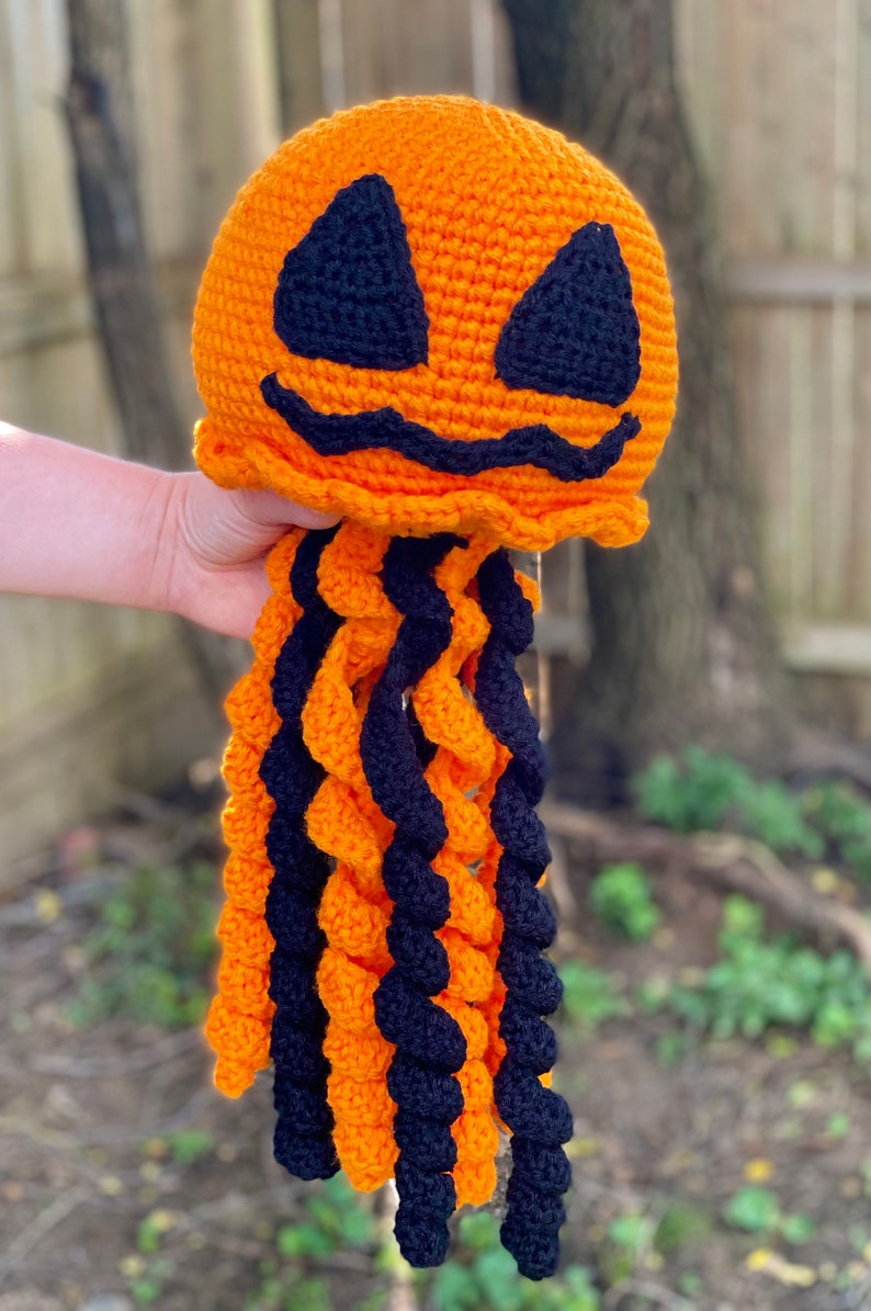 Halloween Amigurumi Jellyfish Jack the Jelly Lantern Crochet Pattern PATTERN ONLY Stuffed Animal / Plush / Plushie image 2