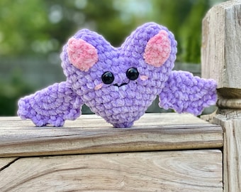 Amigurumi Heart Bat - Halloween Crochet Pattern - PATTERN ONLY - Kawaii, Spooky, Plushie