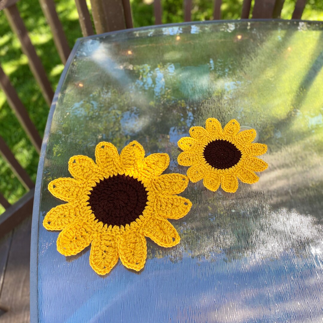 Sunflower Placemats Crochet Pattern PATTERN ONLY Instant Download Etsy