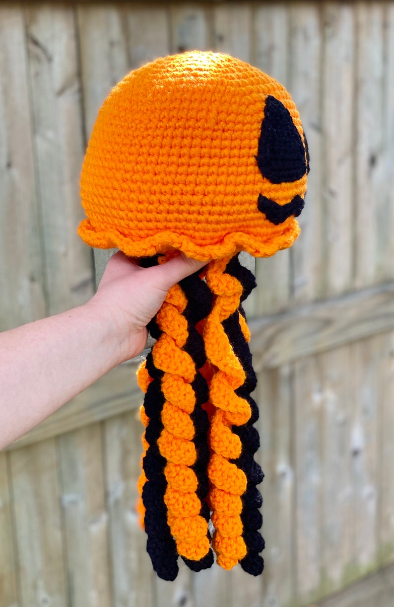 Halloween Amigurumi Jellyfish Jack the Jelly Lantern Crochet Pattern PATTERN ONLY Stuffed Animal / Plush / Plushie image 4