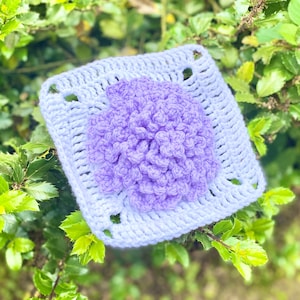 Hydrangea Flower Granny Square / Afghan Square Crochet Pattern - PATTERN ONLY - Instant Download