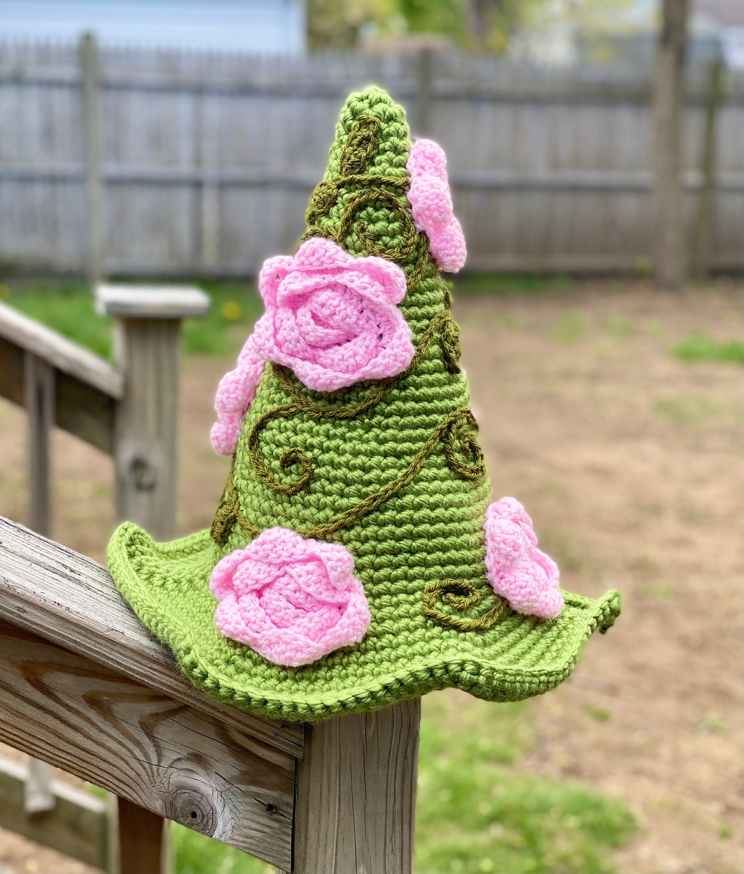 34 Witchy Crochet Patterns for Spooky, Celestial, and Gothic Makes 34 Rose Witch Hat Crochet