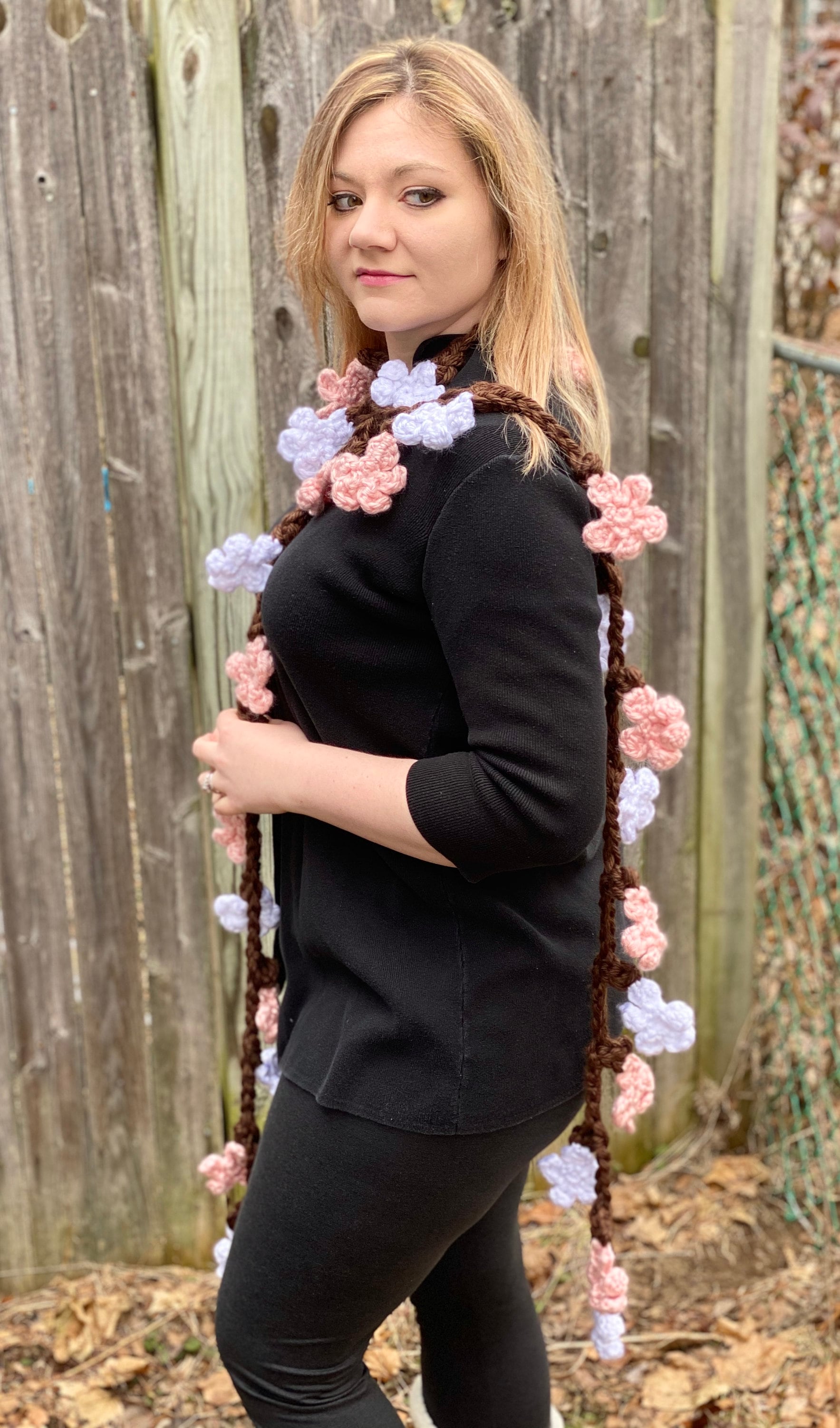 Cherry Blossom Scarf Crochet Pattern - PATTERN ONLY - Etsy