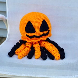 Halloween Amigurumi Jellyfish Jack the Jelly Lantern Crochet Pattern PATTERN ONLY Stuffed Animal / Plush / Plushie image 8