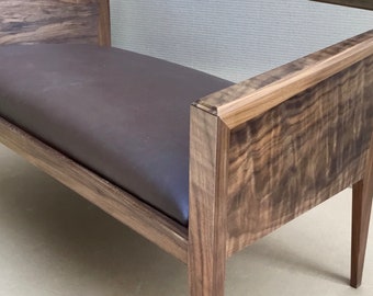 Settle Into This One: Figured Walnut Settee