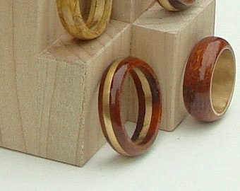 Tree Rings: Handmade Hardwood Finger Bands