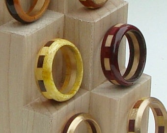 Tree Rings: Handmade Hardwood Finger Bands
