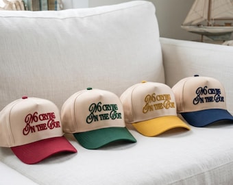 No Crying On The Boat Hat | Funny Vacation Trucker Cap  | Beach Boat