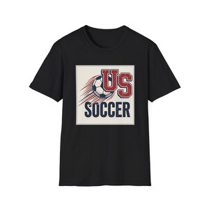 US Soccer Tee | Vintage United States Football Tee,Soccer Ball Retro Team Logo T-Shirt image 6