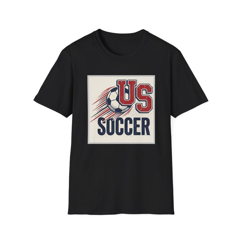 US Soccer Tee | Vintage United States Football Tee,Soccer Ball Retro Team Logo T-Shirt image 6