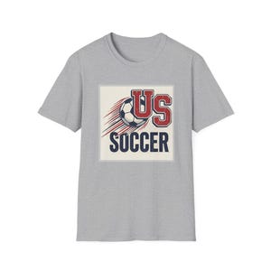 US Soccer Tee | Vintage United States Football Tee,Soccer Ball Retro Team Logo T-Shirt image 7