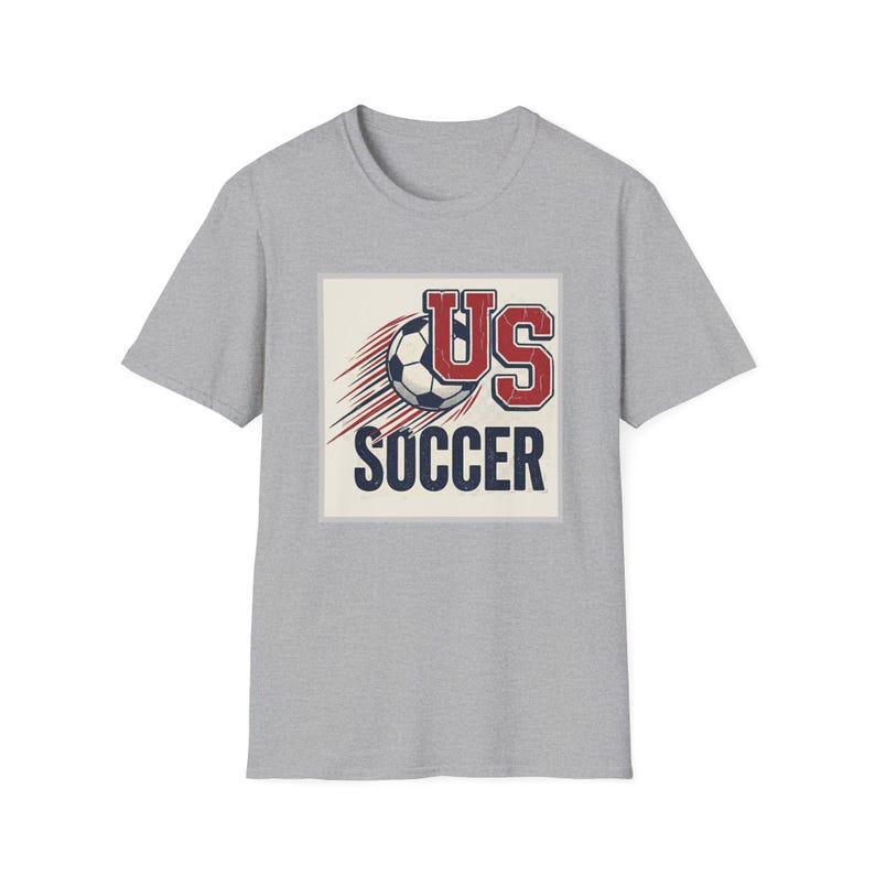 US Soccer Tee | Vintage United States Football Tee,Soccer Ball Retro Team Logo T-Shirt image 7