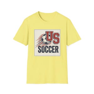 US Soccer Tee | Vintage United States Football Tee,Soccer Ball Retro Team Logo T-Shirt image 10