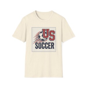 US Soccer Tee | Vintage United States Football Tee,Soccer Ball Retro Team Logo T-Shirt image 9