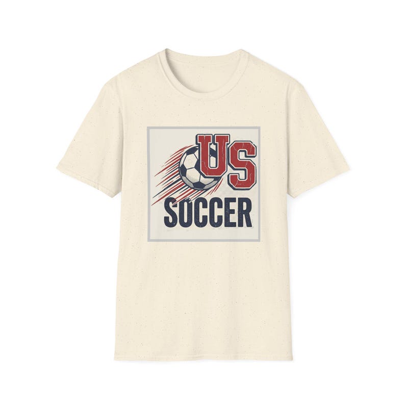 US Soccer Tee | Vintage United States Football Tee,Soccer Ball Retro Team Logo T-Shirt image 9