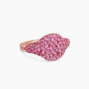 14kRose Gold Round Cut Moissanite Diamond Petite Pave Pinky Ring Twisted Band Stackable  Bridal Wedding Ring Anniversary Gift Ring For Women