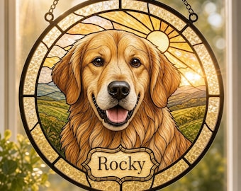 Atrapasueños personalizado con retrato de gato y textura 3D táctil, vidriera personalizada de perro a partir de una foto, regalo conmemorativo para mascotas, regalo para amantes de los gatos y los perros.