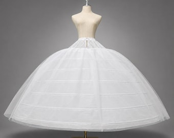 Handgefertigter extra großer voller Ballkleid Petticoat, 7 Hoop Brautkleid Crinoline, verstellbarer Brautunterrock