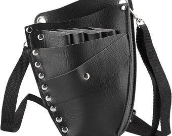 Borsa porta attrezzi da parrucchiere in pelle fatta a mano - Custodia per forbici da barbiere e stilista - astuccio per forbici, regalo perfetto per saloni e parrucchieri.