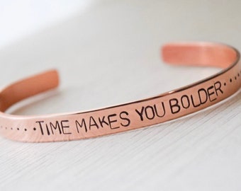 Time makes you bolder cuff | Personalized cuff bracelet | fleetwood mac | custom cuff | hand stamped bracelet | bangle | birthday gift