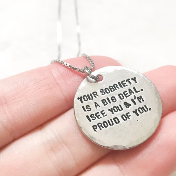 Sobriety Necklace Etsy