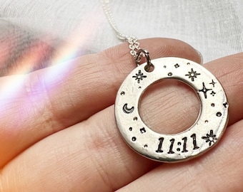 1111 necklace | custom necklace | hand stamped necklace | birthday gift | unique gift | affirmation necklace
