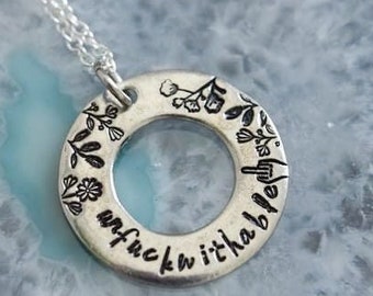 Unfuckwithable necklace | custom necklace | hand stamped necklace | birthday gift | unique gift | affirmation necklace