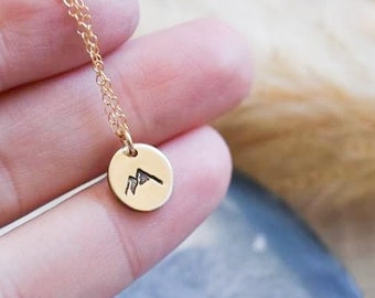 mountain necklace | the mountains are calling and I must go | hand stamped | nature love | gift for her | gift under 30 | idaho necklace