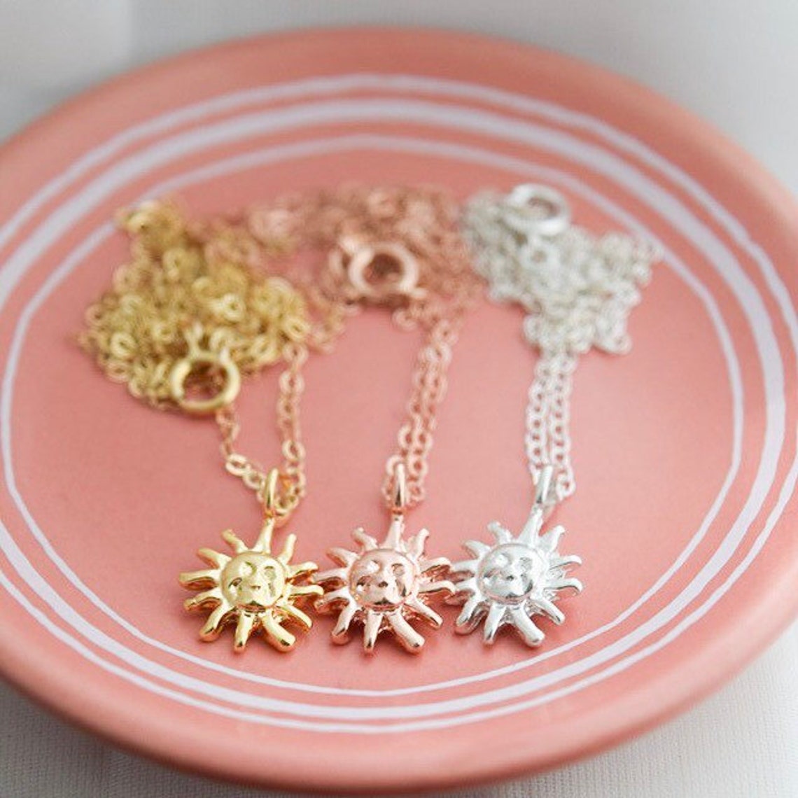 Sun Necklace 14k Gold Filled Birthday Gift Gift for Her Etsy