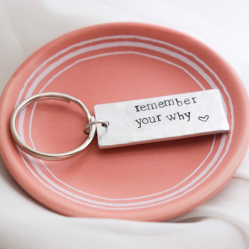 Remember Your Why Keychain Custom Key Ring Inspirational Etsy
