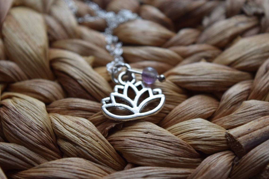 Zen Lotus Flower Anklet Ankle Bracelet Lotus Charm Charm Etsy