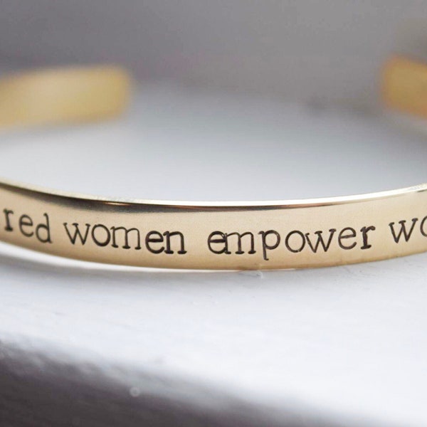 Empowered women empower women | Personalized cuff bracelet | cuff bracelet | custom jewelry | hand stamped cuff bracelet | feminist bracelet