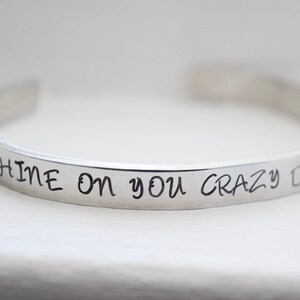 Shine on you crazy diamond | Personalized cuff bracelet | cuff bracelet | custom jewelry | hand stamped cuff bracelet | feminist bracel