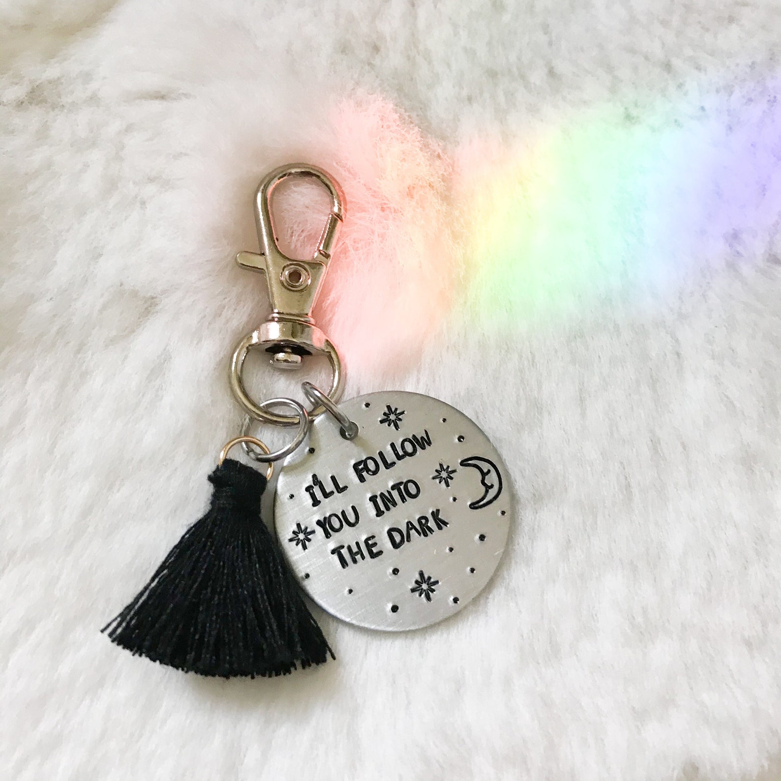 Ill follow you into the dark keychain lyrics keychain Etsy