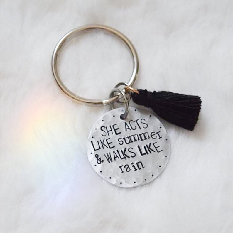 Lyrics keychain tassel keychain train lyrics hand | Etsy