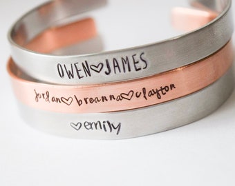 Personalized cuff bracelet | cuff bracelet | personalized jewelry | hand stamped cuff bracelet | gift under 20 | affirmation bracelet