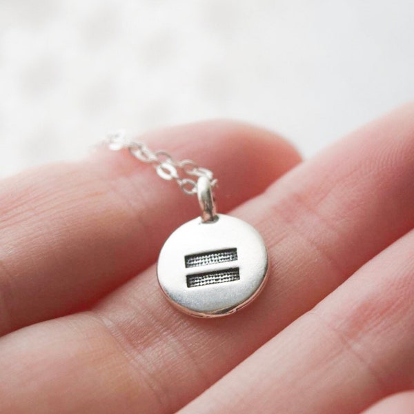 equality necklace | equal rights jewelry | gay rights | LGBTQIA+ | gay marriage | feminist activist | pride necklace | gift for her | dainty